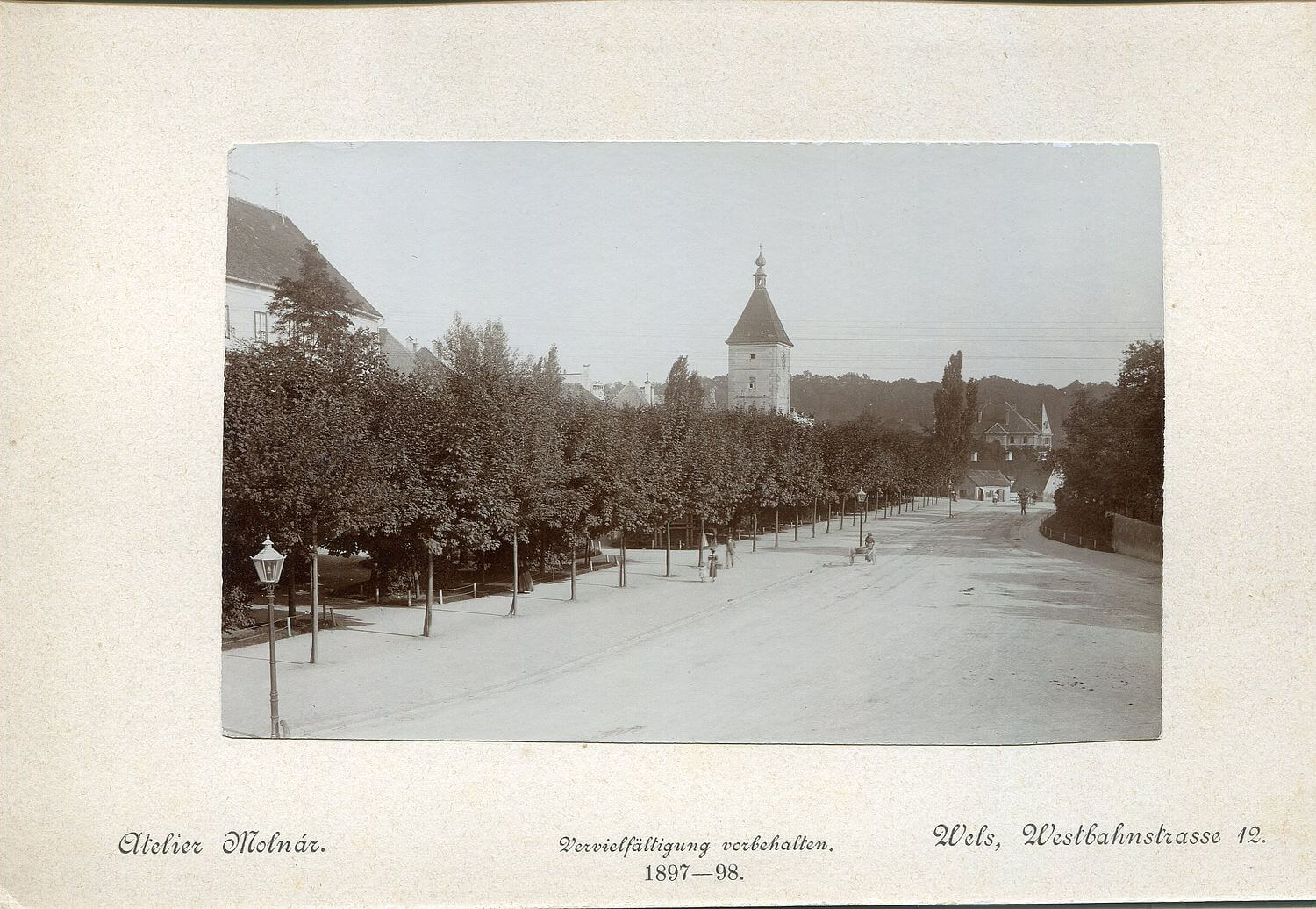 Ansicht des Pollheimerparks aus dem Jahr 1897 - 98